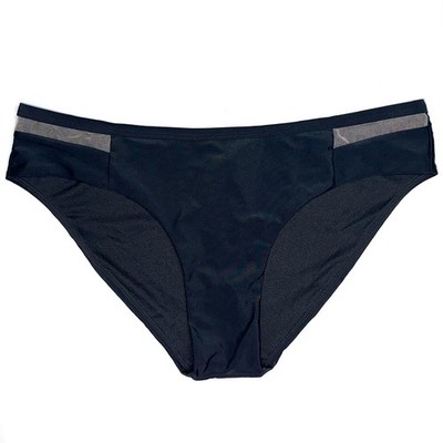 NWT Xhilaration Black Cheeky Mesh Cutout Bikini Bottom Size Large
