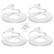 4-Pack 25Ft Security Camera Micro USB Extension Cable Compatible for Wyze Cam Pa