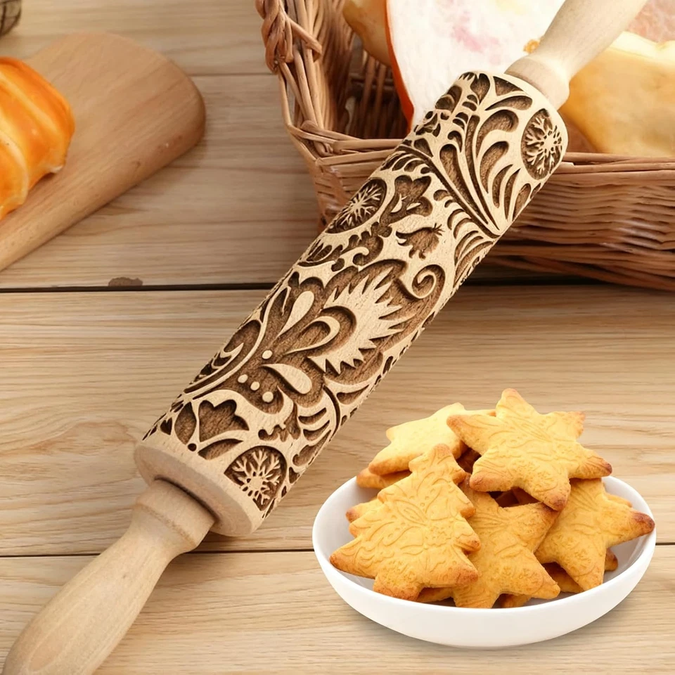 Set Di Stampi per Mattarelli Natalizi,Mattarello Di Natale,Formine Natale,Mattar - Immagine 3 di 4