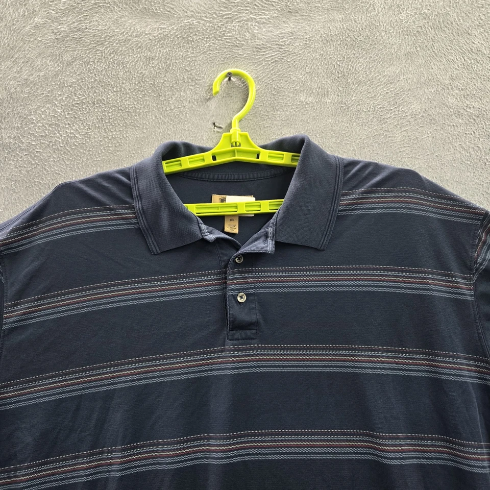 Polo de hombre The Foundry Supply Co 3XL azul a rayas botón manga corta Foto 4 de 4