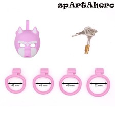 New Cute-Style Chastity Cage S  L CB Lock Sissy Abstinence Chastity Device Male