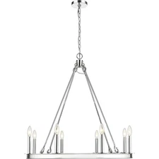 Z-Lite 482R-8PN Barclay 8 Light 33 inch Polished Nickel Chandelier Ceiling Light