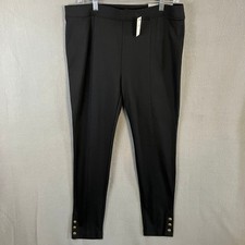 Talbots Women's Skinny Ankle Pants Size L Black NWT
