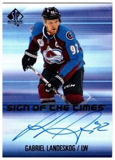 2015-16 SP Authentic Sign Of The Times GABRIEL LANDESKOG #SOTT-GL Avalanche Auto