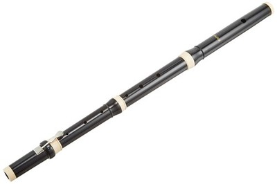 AULOS AF-1 Traverso Glenzer Barockflöte Schwarz Elfenbein