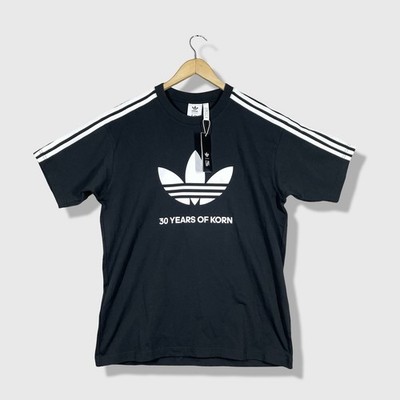 Adidas T-Shirt Mens M Black Korn 30 Years Anniversary Graphic Band