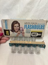 Sylvania Blue Dot M3 Camera Flash Flashbulbs Clear Bulbs 10 Bulbs Only 