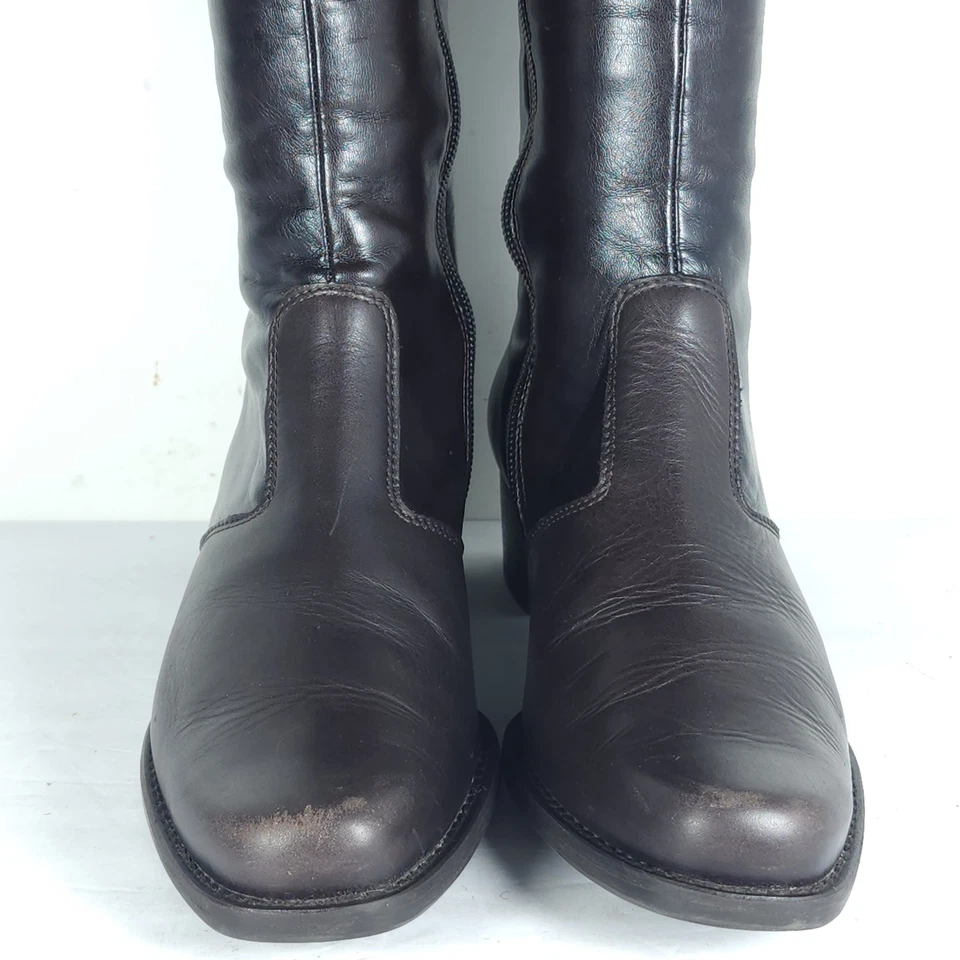 Botas de motociclista PAUL GREEN US7,5E AU5 de cuero marrón con cremallera completa para mujer Foto 4 de 4