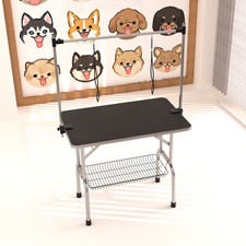 Professional Dog Grooming Table-Heavy Duty Adjustable w/Arm,Mesh Tray - Portable