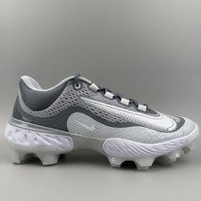 Nike Alpha Hurrache Elite 4 MCS Baseball Cleats Men Size 10.5 Gray White NEW