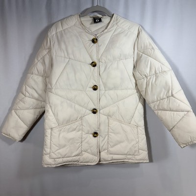 Bearded Goat Women s Puffer Jacket Hakuba Cream Sz Small Gorpcore