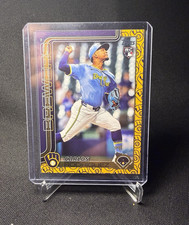 Topps 2025 Series 1 Carlos Rodriguez Brewers Rookie Card Team Color Border. rookie card picture