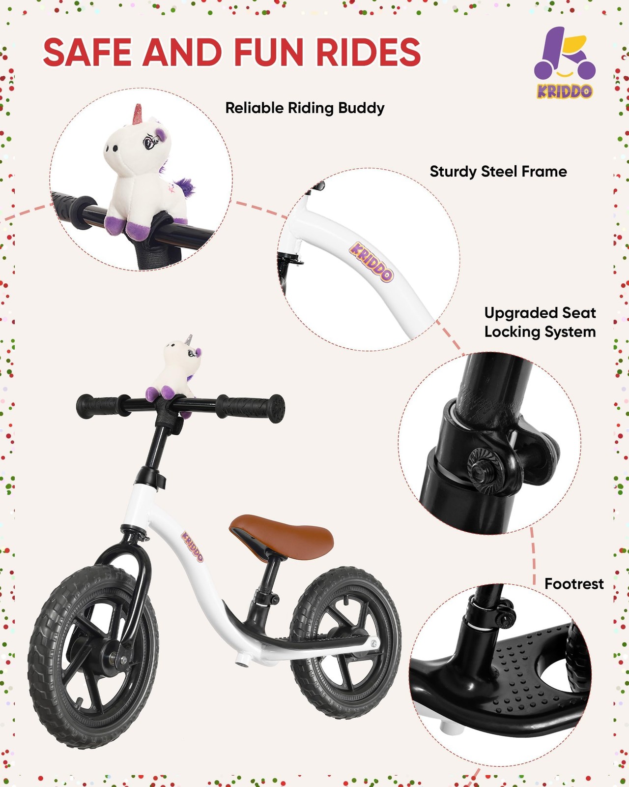 Toddler Balance Bike 2 Year Old, Age 24 Months to 5 Years Old, Early Learning... thumbnail 4