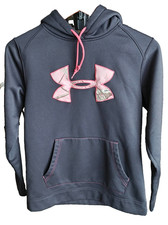 Under Armour Women s Hoodie Small Black Pink Storm ColdGear Semi Fitted