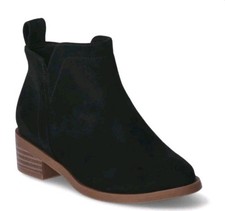 Wonder Nation Toddler Girl's Black Faux Suede Ankle Boots Size 8
