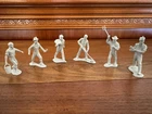 Vintage Lot of 6 Original Marx Grey Farmer Playset Figures
