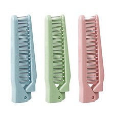 Dual-action Fine-tooth Comb Foldable Cordless Wide-tooth Comb for Kids Adul I4M1
