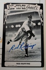 1973 TCMA All-time Greats RED RUFFING AUTO JSA Pre-cert Authentic Yankees HOF