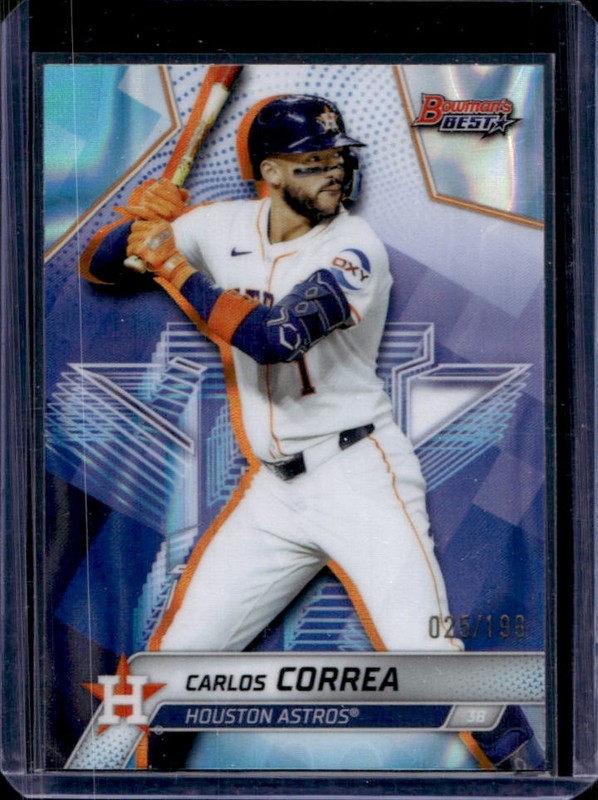 2025 Bowman's Best Carlos Correa Aqua Lava Refractor #/199 Astros