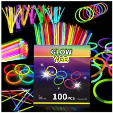 100PCS Glow Sticks Bulk Party Pack, Halloween For Multiple Colors
