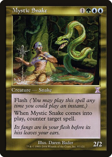 神秘の蛇 アーティストプルーフ APC アポカリプス MTG 神秘の蛇 アーティストプルーフ APC アポカリプス MTG Mystic Snake