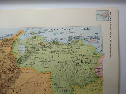 Vintage COLOMBIA & VENEZUELA Atlas Map 1964 Encyclopedia Britannica World Atlas - 第 2/7 張圖片