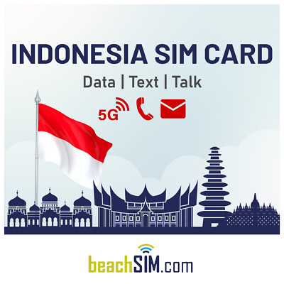 Indonesien Prepaid Sim-Karte für 1 Monat 6GB - 30 GB