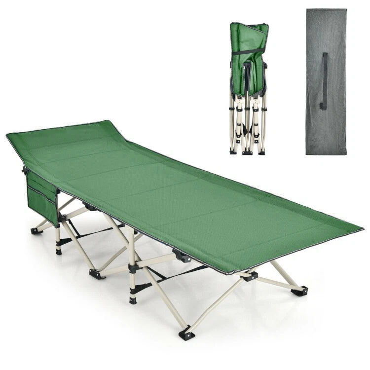Heavy Duty Folding Camping Cot Hiking Portable Extra Wide Sleeping
