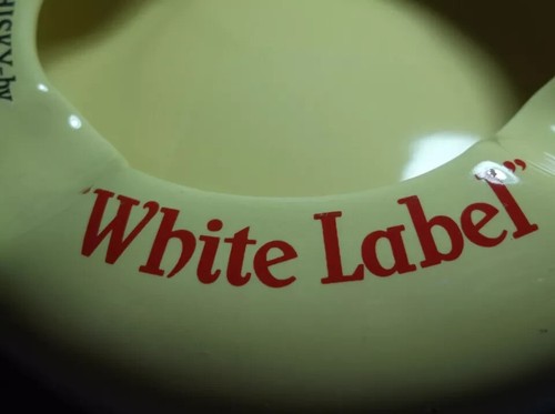 Cenicero de whisky escocés Dewar's White Label Wade England usado raro ¡cerámica redonda! - Imagen 2 de 9