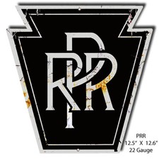 Vintage Style Metal Sign Pennsylvania Railroad Herald 12.5 x12.6