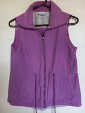 Columbia Womens Mock Neck Full Zip Vest Top Size S Purple