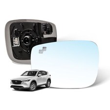 Driver Side Mirror Glass w/Heated Blind Spot Detection Compatible for Mazda C...