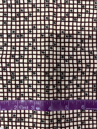 MODA Deb Strain 1997 Primitive Christmas angel Grey Fabric Rare 3 Yards Total - Picture 3 of 10