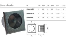 Finger Pull Door Handle Recessed Flush Metal Pocket Satin Chrome Brass Fixings