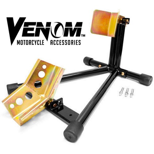 Venom Motorcycle Wheel Tire Chock Selflocking Stand Chocks+Sportbike Keychain eBay