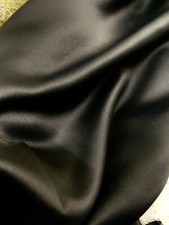 Blackout Drapery Lining Fabric White Sold by Yard 118 wide - Black