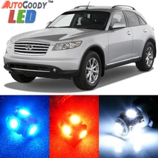 17 x Premium Xenon White LED Lights Interior Package Kit for Infiniti FX35 FX45