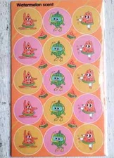 Vintage Scratch And Sniff Stickers Retro 80s 90s Food Watermelon Fruit Sticker