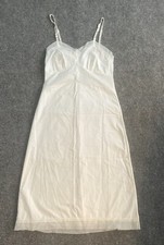Vintage Henson Kickernick Slip Dress White Women  s Size 32 Cottagecore