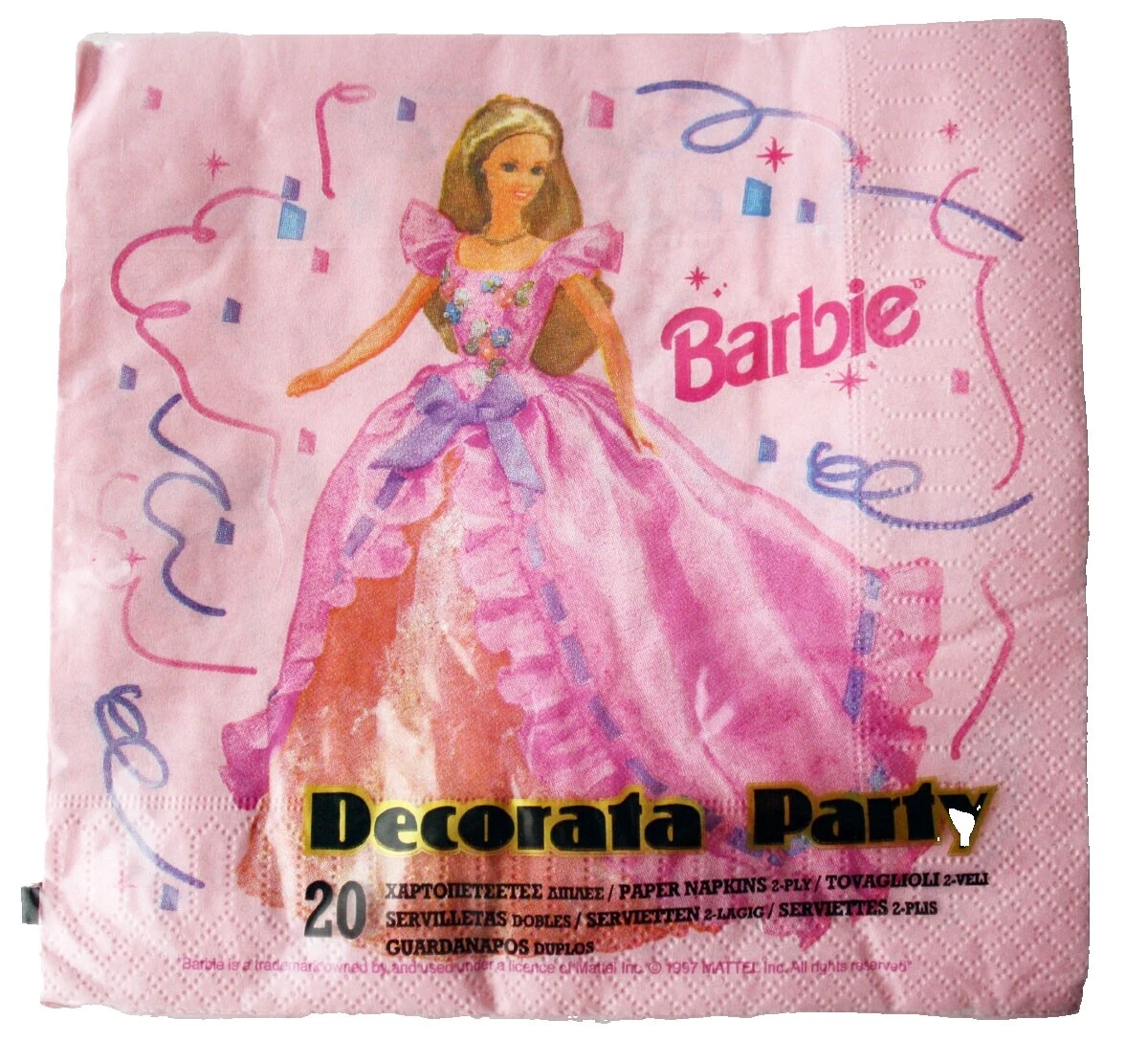 芭比娃娃生日聚会餐具和餐具