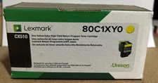 Genuine Lexmark 80C1XY0 Extra High Yield Yellow Toner for CX510