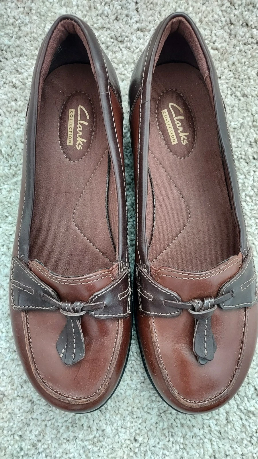 Scarpe mocassino Clarks donna Ashland Bubble marrone pelle nappa 8 5 M