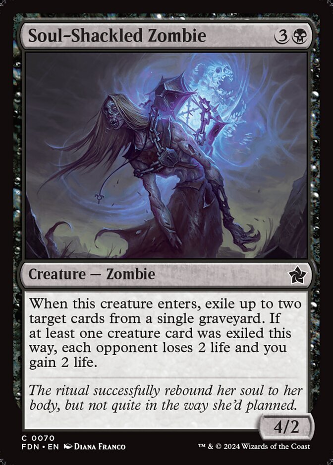 MTG Magic the Gathering Soul-Shackled Zombie (70/763) Foundations NM
