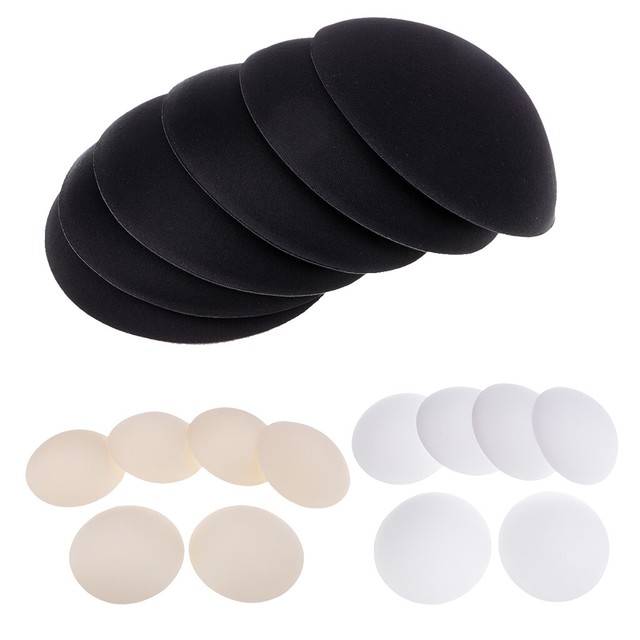 3 Pairs Round Bra Pads Inserts Women's Breathable Comfortable Sports