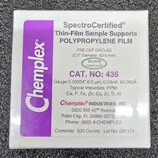 Chemplex 436 XRF Thin Film Sample Supports - Pre-Cut Circles - 500/Pack
