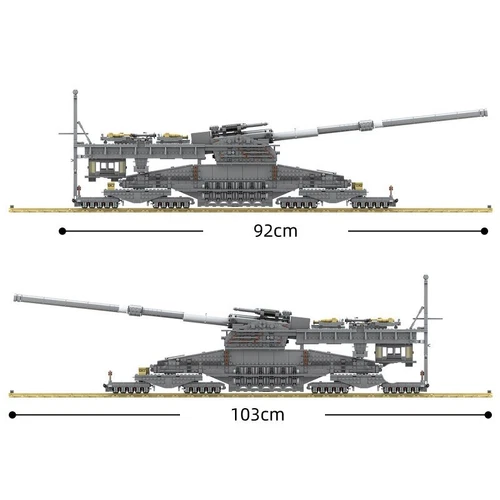 Gustav Dora Cannon Railway Gun WW2 Building Blocks Set Toys - Picture 4 of 9