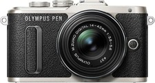 OM SYSTEM OLYMPUS Pen E-PL8 Black Body with 14-42mm IIR Black Lens