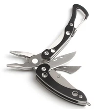Survival SS Steel Mini Multi Tool Plier 7 In 1 Screwdriver Folding Tool