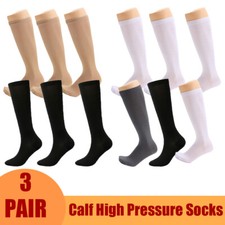 Knee High Stockings for Women Men Ankles Closed Toe Compression Socks 15-20 mmHg