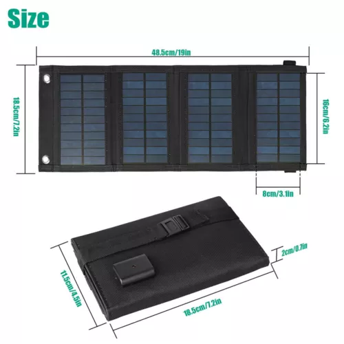100W USB Solar Panel Folding Power Bank Outdoor Camping Hiking Phone Charger Kit - Picture 9 of 24